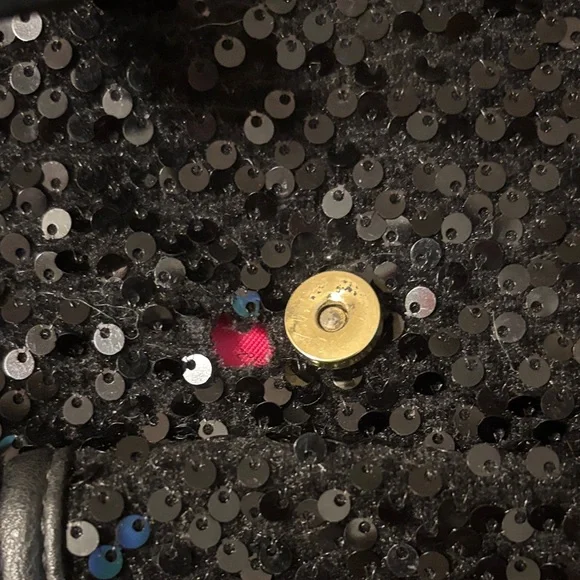 Juicy Couture Black Sequin Backpack with Buckles - Picture 7 of 8